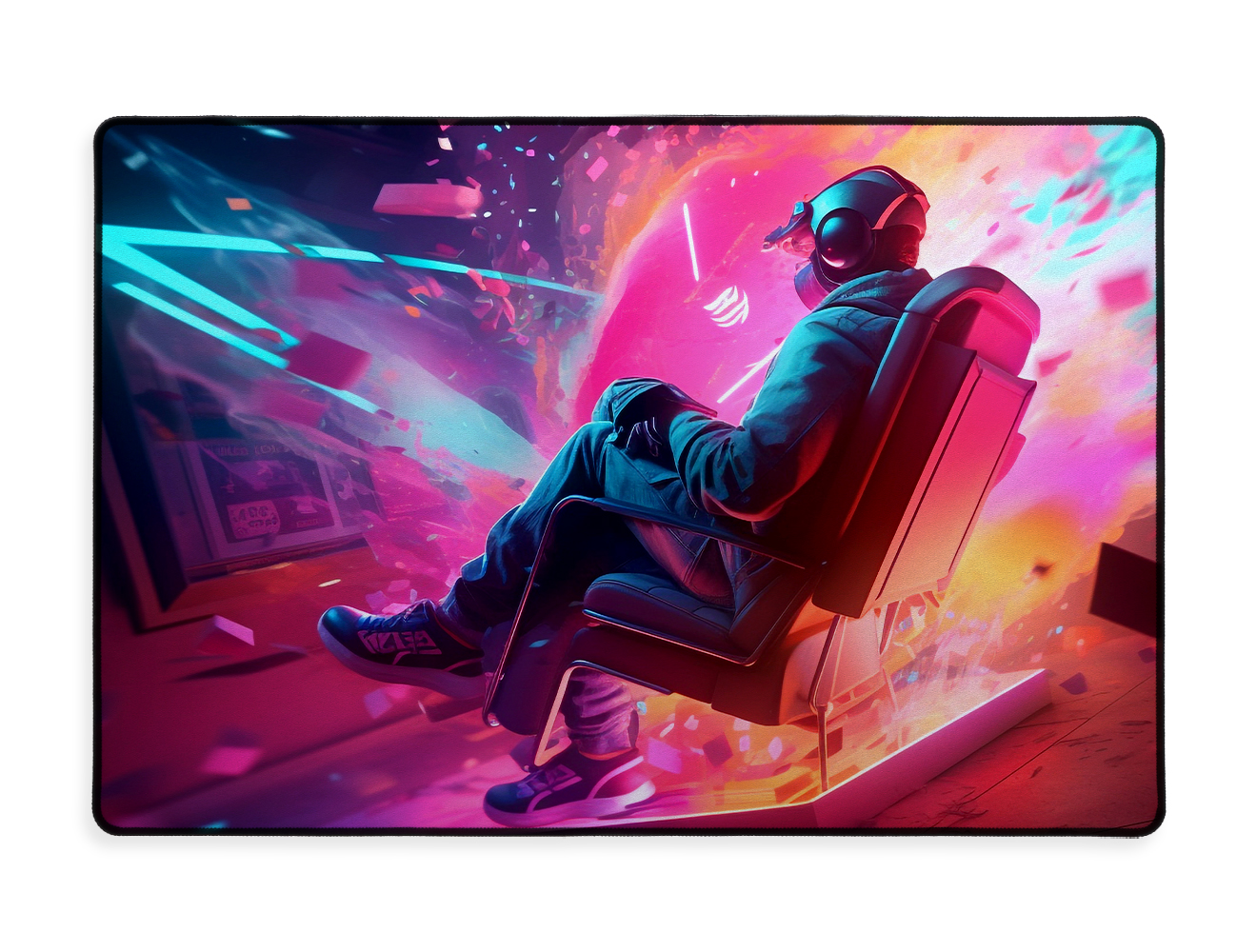 Sublimation Gaming Mouse Pad 800 x 400 x 3 mm - White Men in Chair