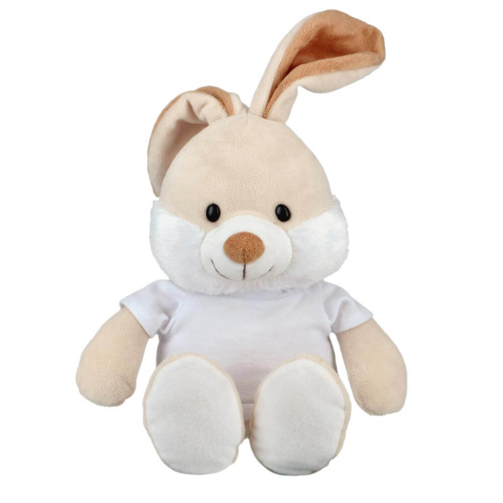 Plush Bunny with Sublimation T-Shirt - 23 cm