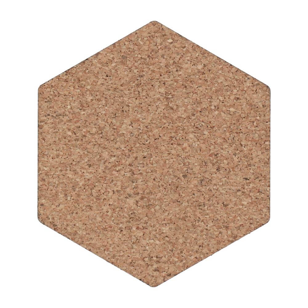 Unisub Sublimation Coaster with Cork Back - Hexagon 100.8 x 87.9 x 3.18 mm Back Side