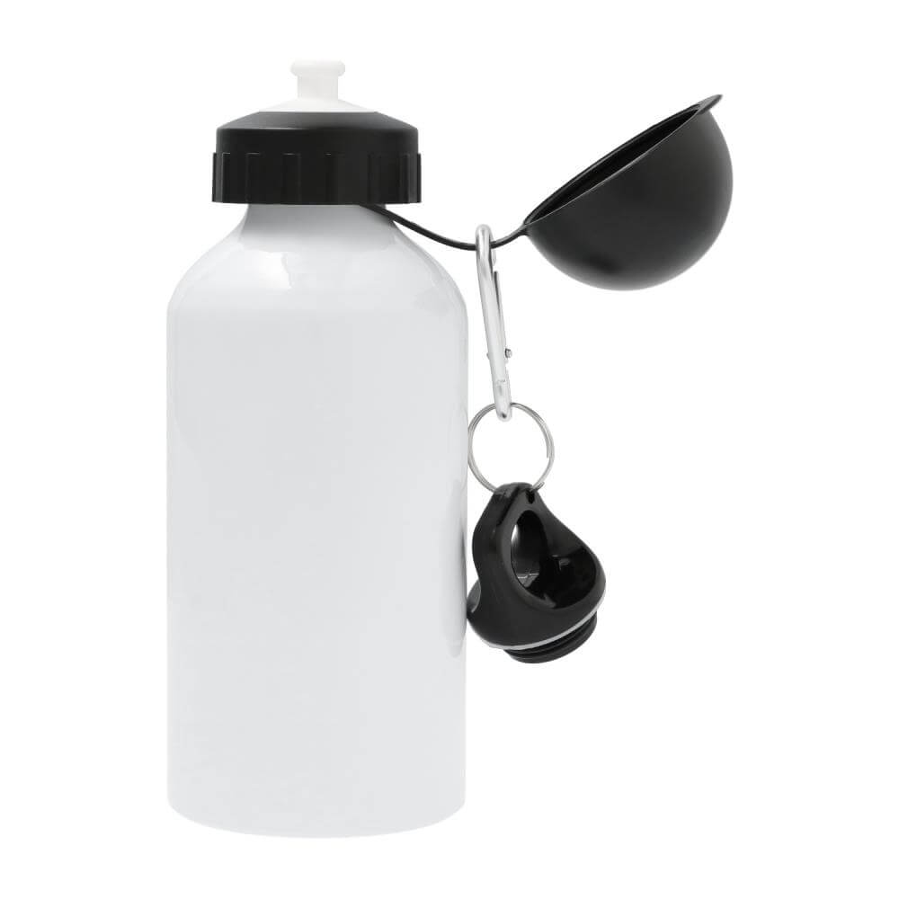 Aluminium Sublimation Water Bottle 500 ml / 17oz - White Open Cap