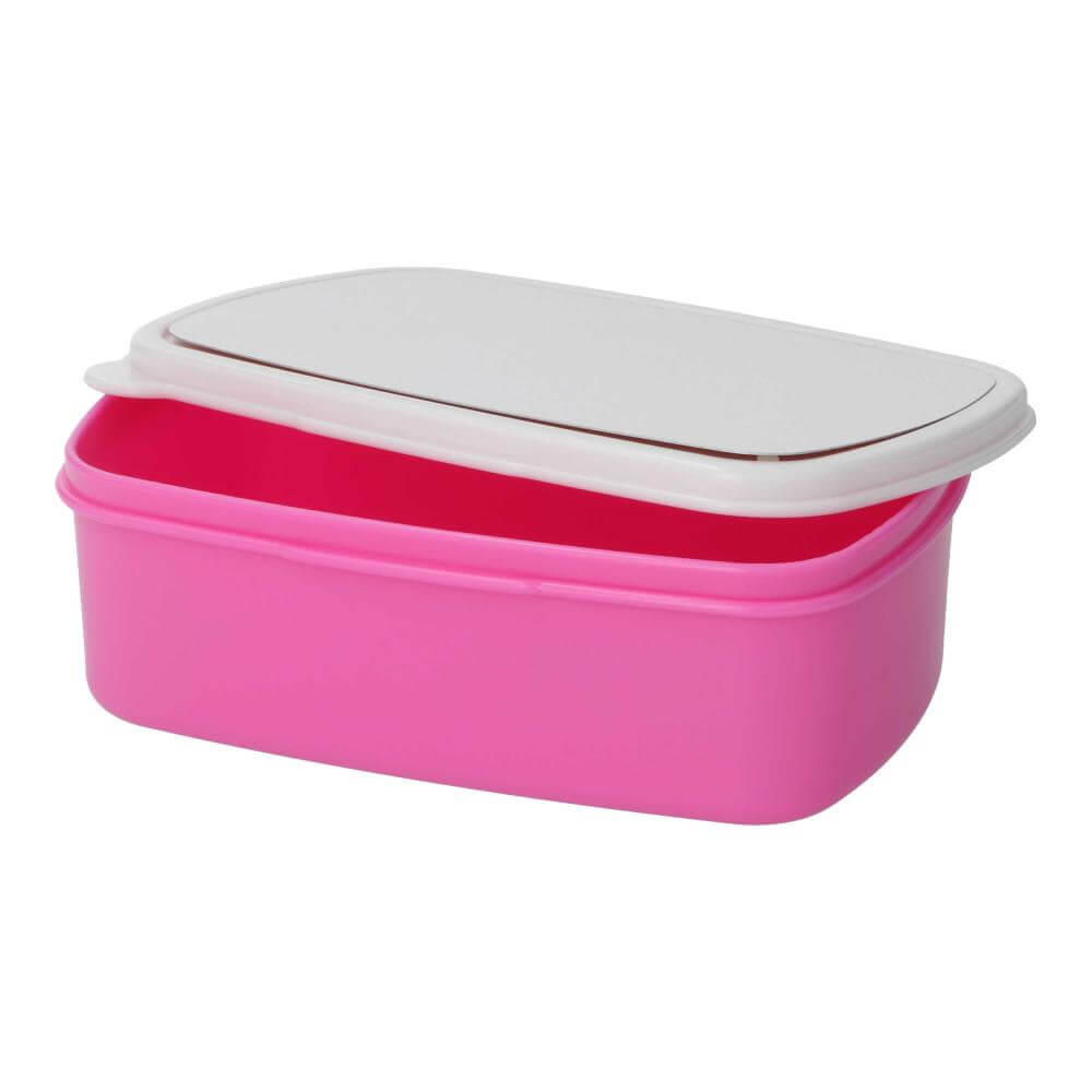 Sublimation Lunch Box - Pink Plastic Open