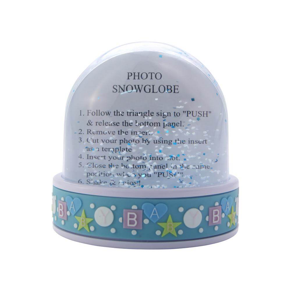 Photo Snow Globe 95 x 92 mm - Baby Blue