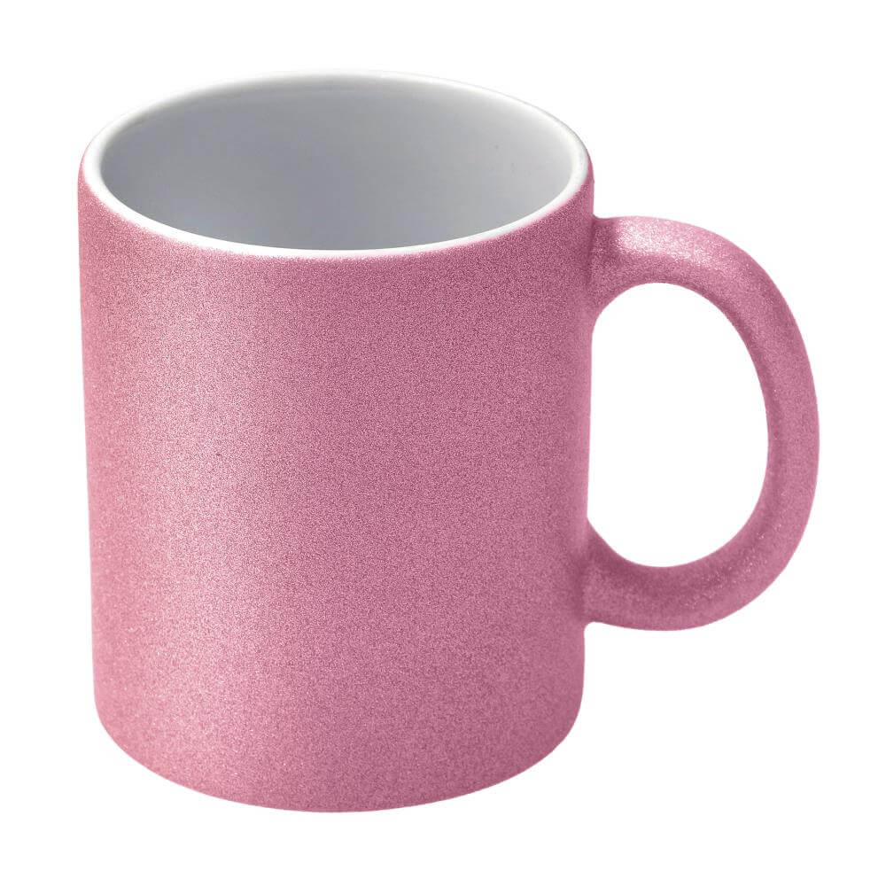 Sublimation Mug 11oz - Pink Glitter
