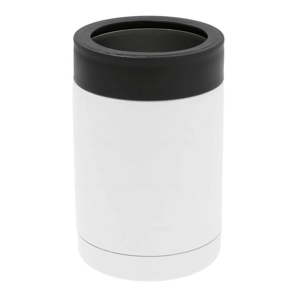 White Stainless Steel Sublimation Skinny Can Cooler - 12oz.