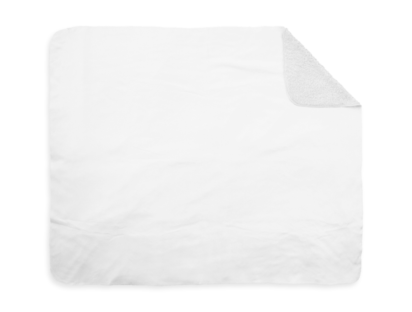 Sublimation Fleece Blanket with Sherpa Lining 152 x 203 cm White
