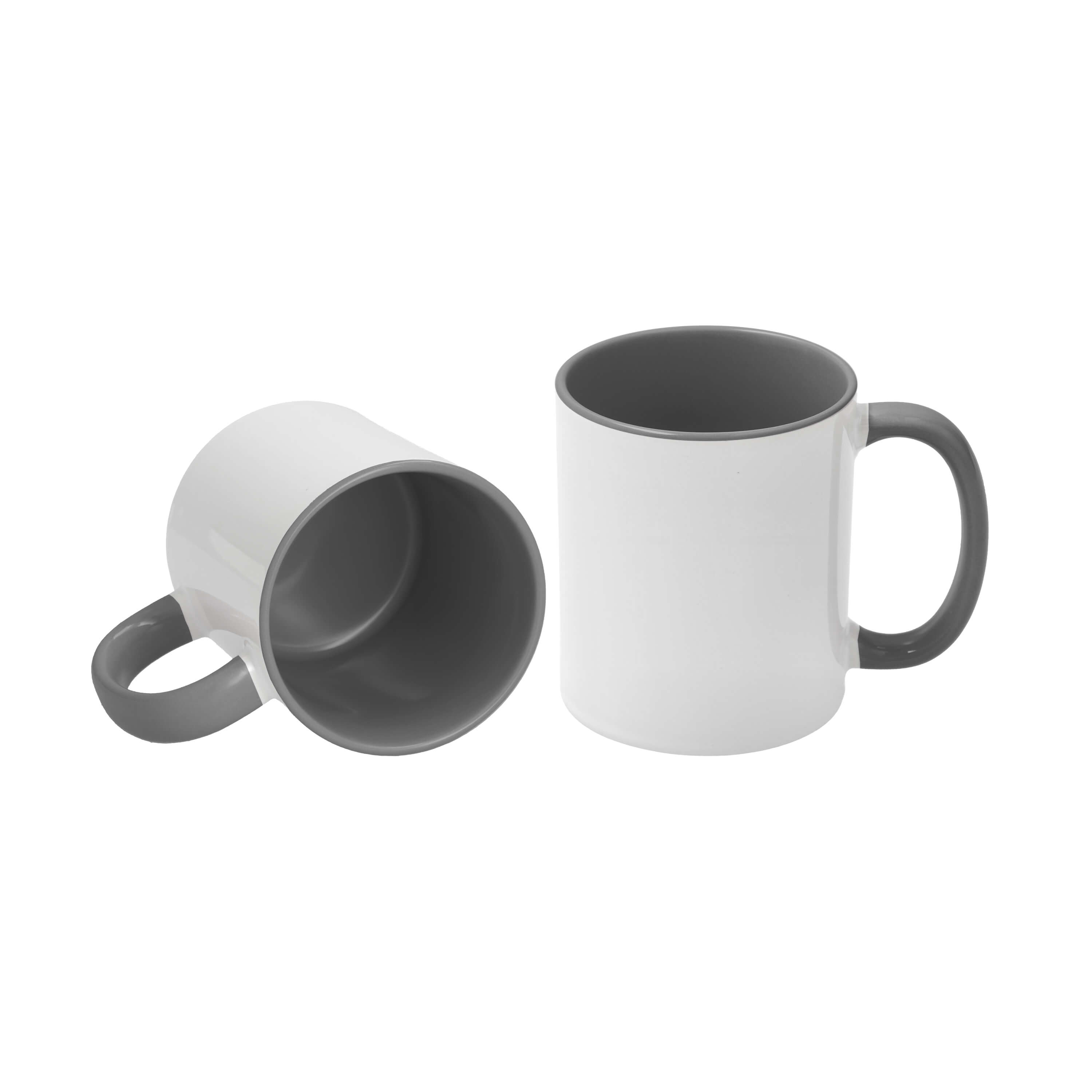 Mug pour impression par sublimation, 11 oz - Intérieur et gris |  SPM.082.096.032