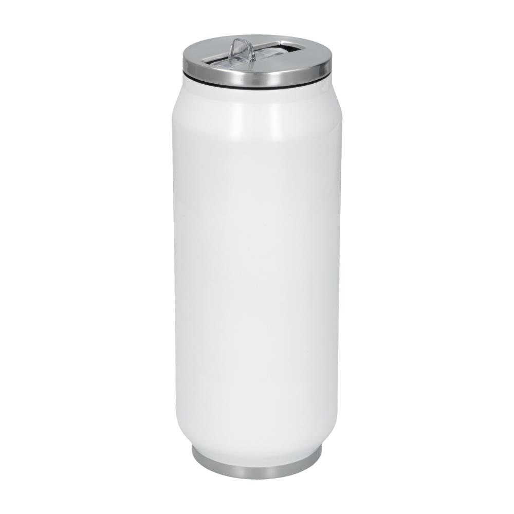 Stainless Steel Thermo Drink Bottle 500 ml / 17oz - White Back View