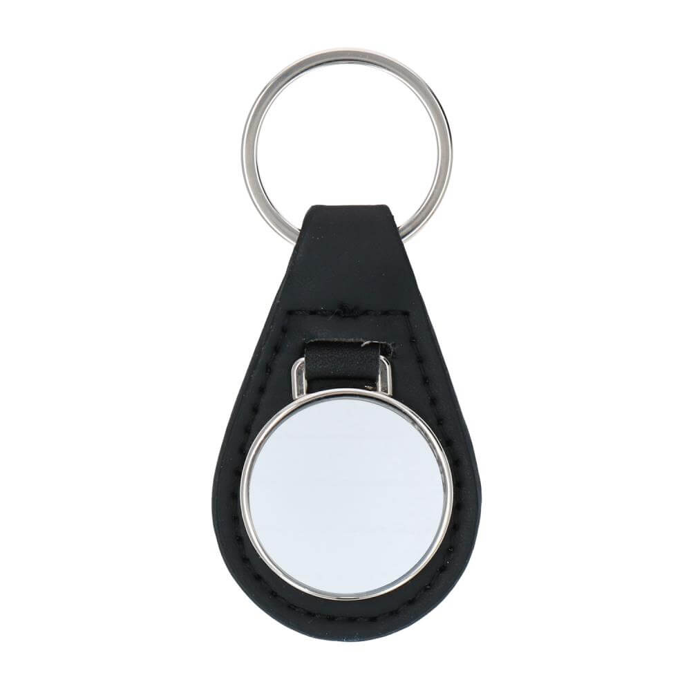 Oval Leather Sublimation Keychain 66 x 40 mm