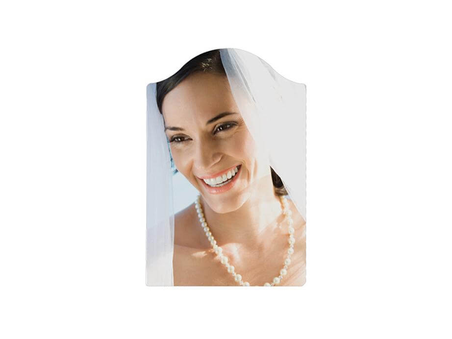 ChromaLuxe Arch Top Sublimation Photo Panel Hinged Center - 130 x 180 x 6,35 mm