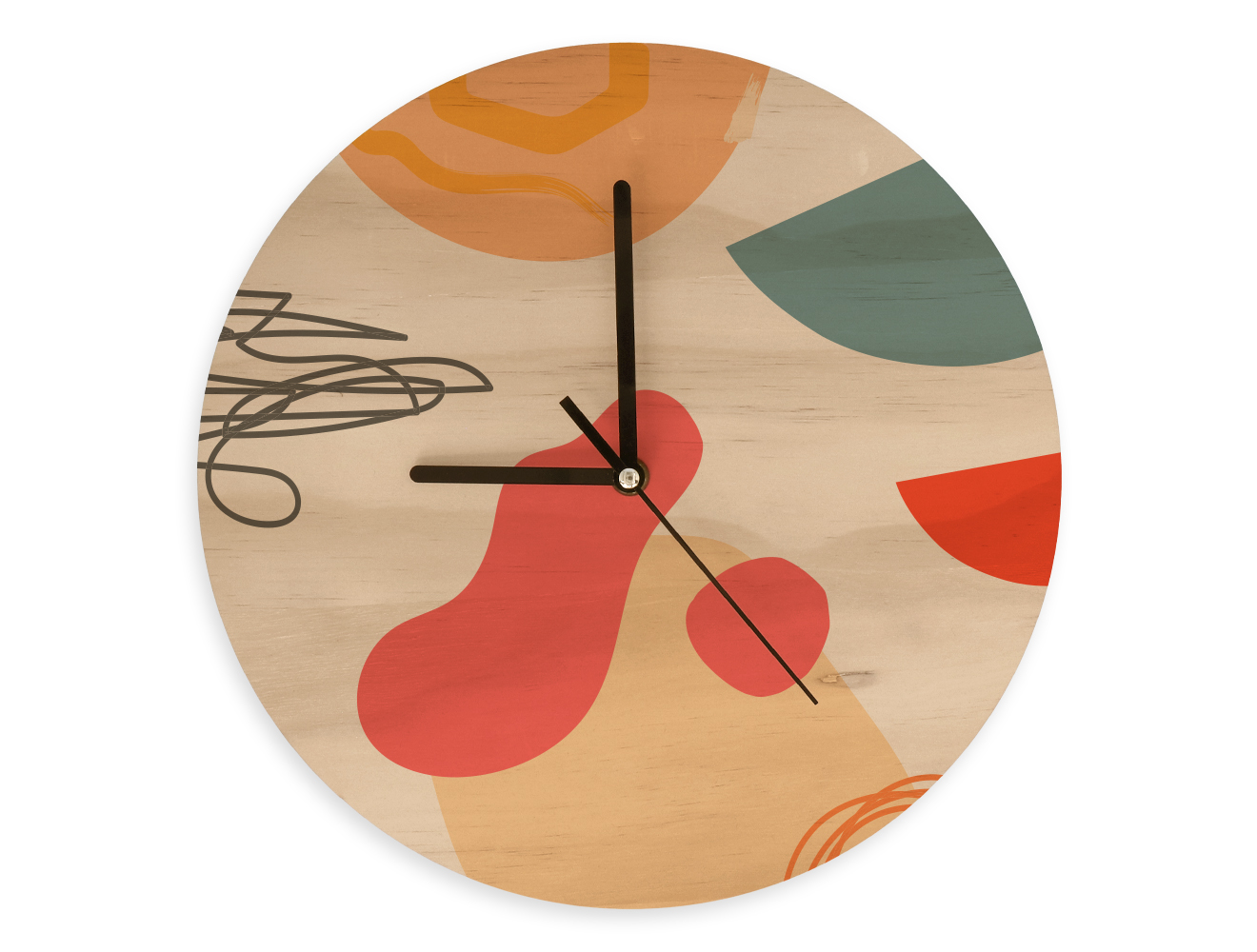 Sublimation Clock Round Wood - Large Printed
