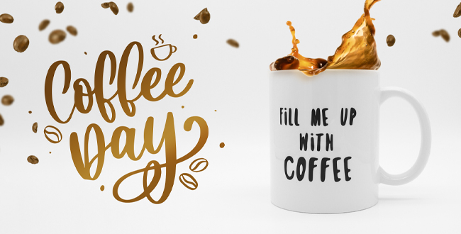 Celebrate International Coffee Day with your own personalized sublimation coffee cup! Celebrate International Coffee Day with your own personalized sublimation coffee cup!
