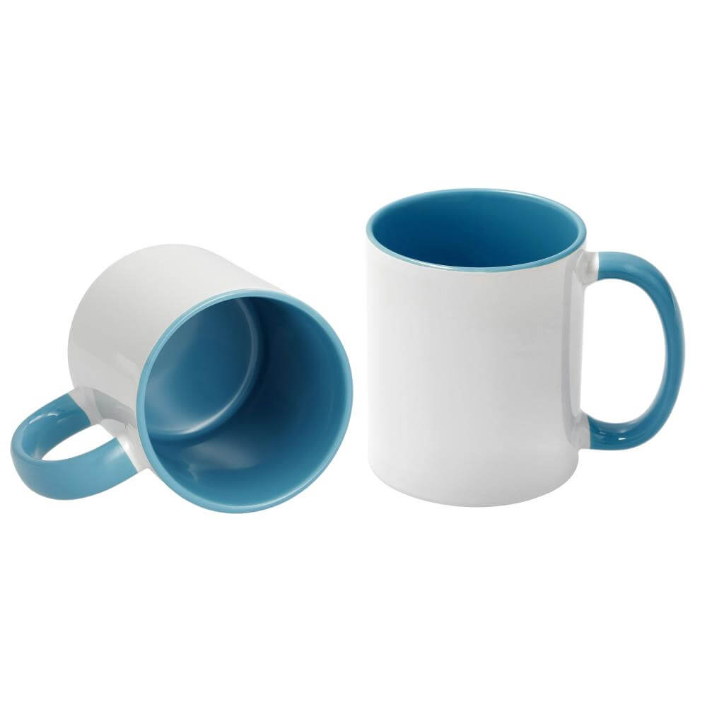 Sublimation Mug 11oz - inside & handle Light Blue