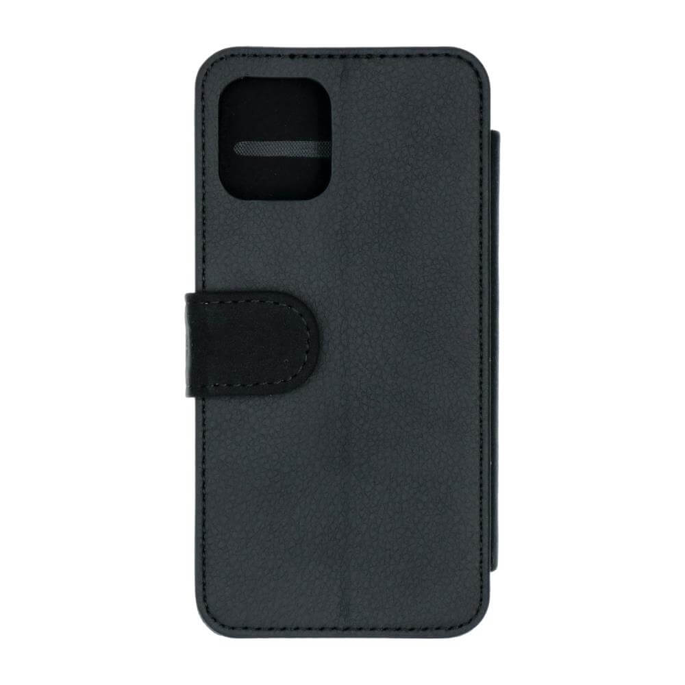 Apple iPhone 12 / 12 Pro Sublimation Flip Case - Black Back View