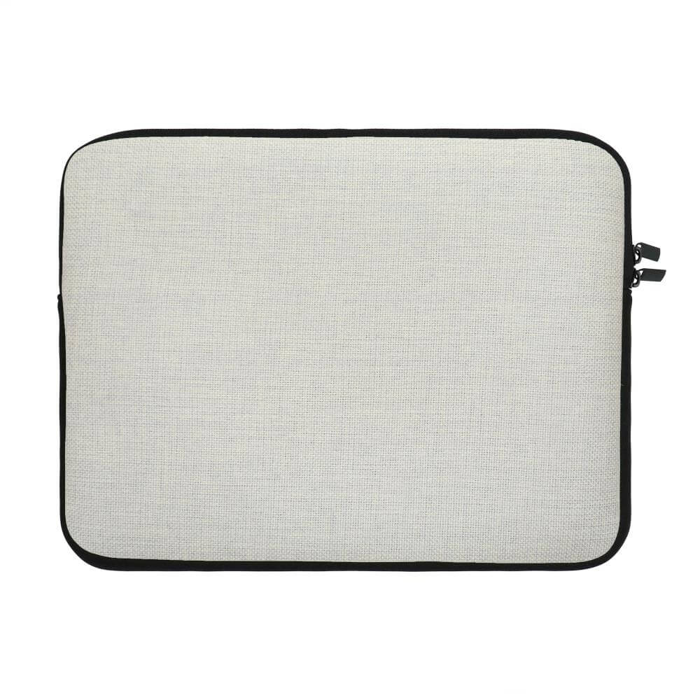 Polylinen Sublimation Laptop Sleeve with Lining - 15" Front View