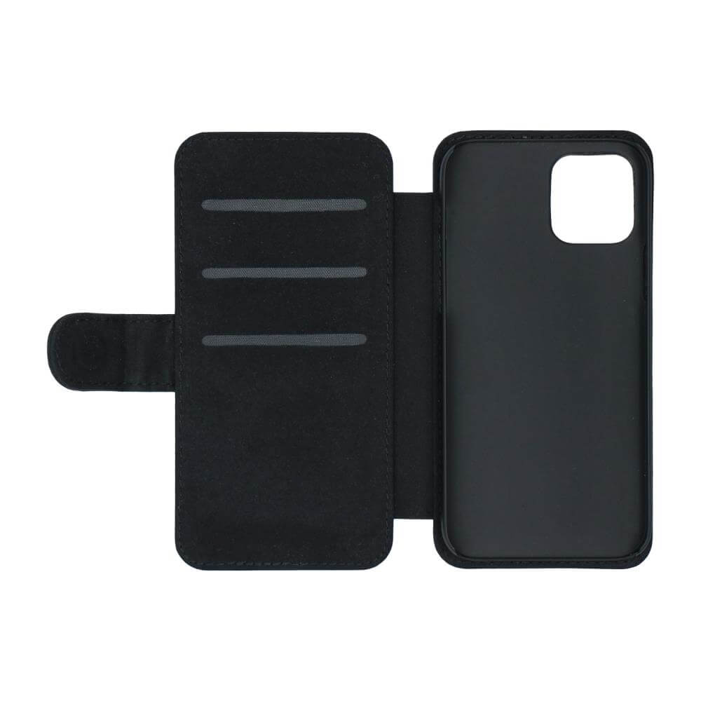 Apple iPhone 13 Sublimation Flip Case - Black Inside View