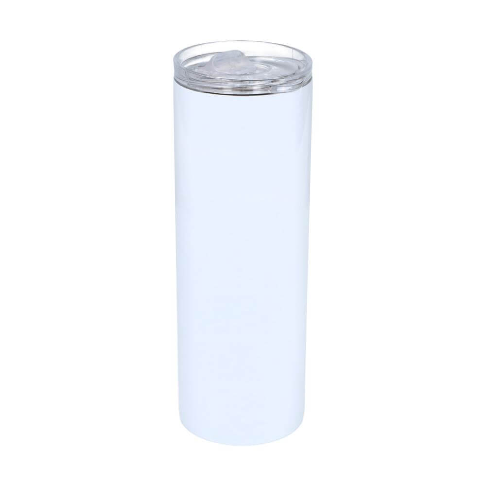 Stainless Steel Sublimation Thermos Drink Bottle 590 ml / 20oz - White Back View