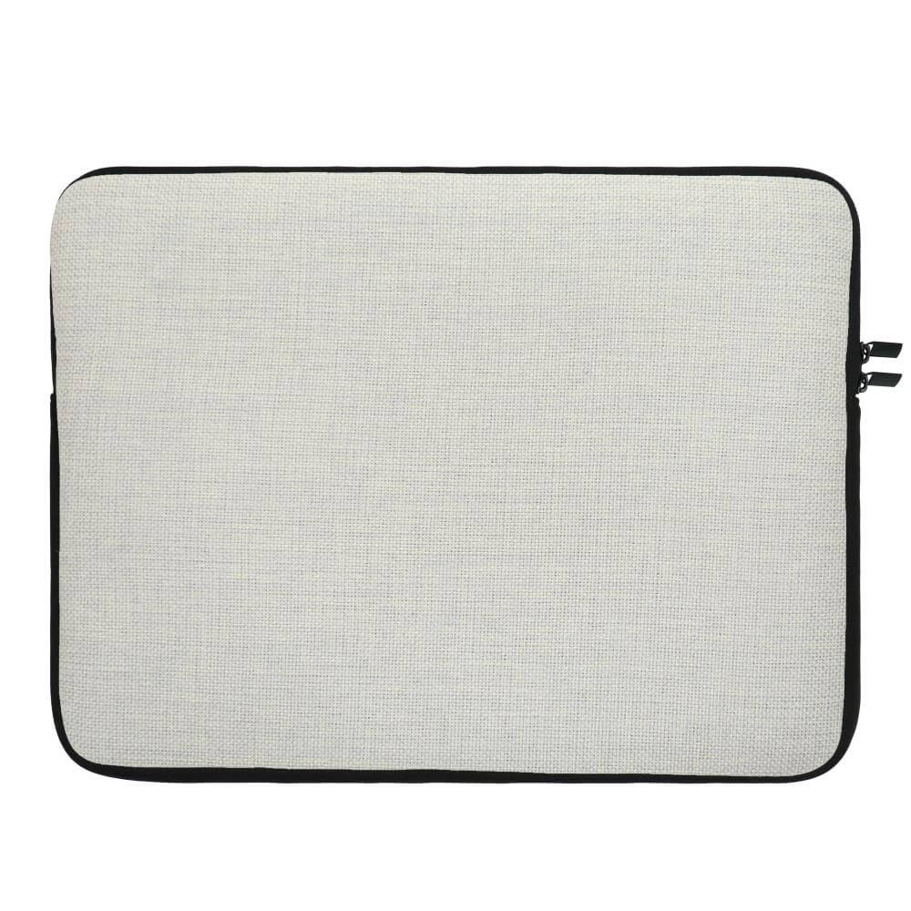 Polylinen Sublimation Laptop Sleeve with Lining - 17" Front View