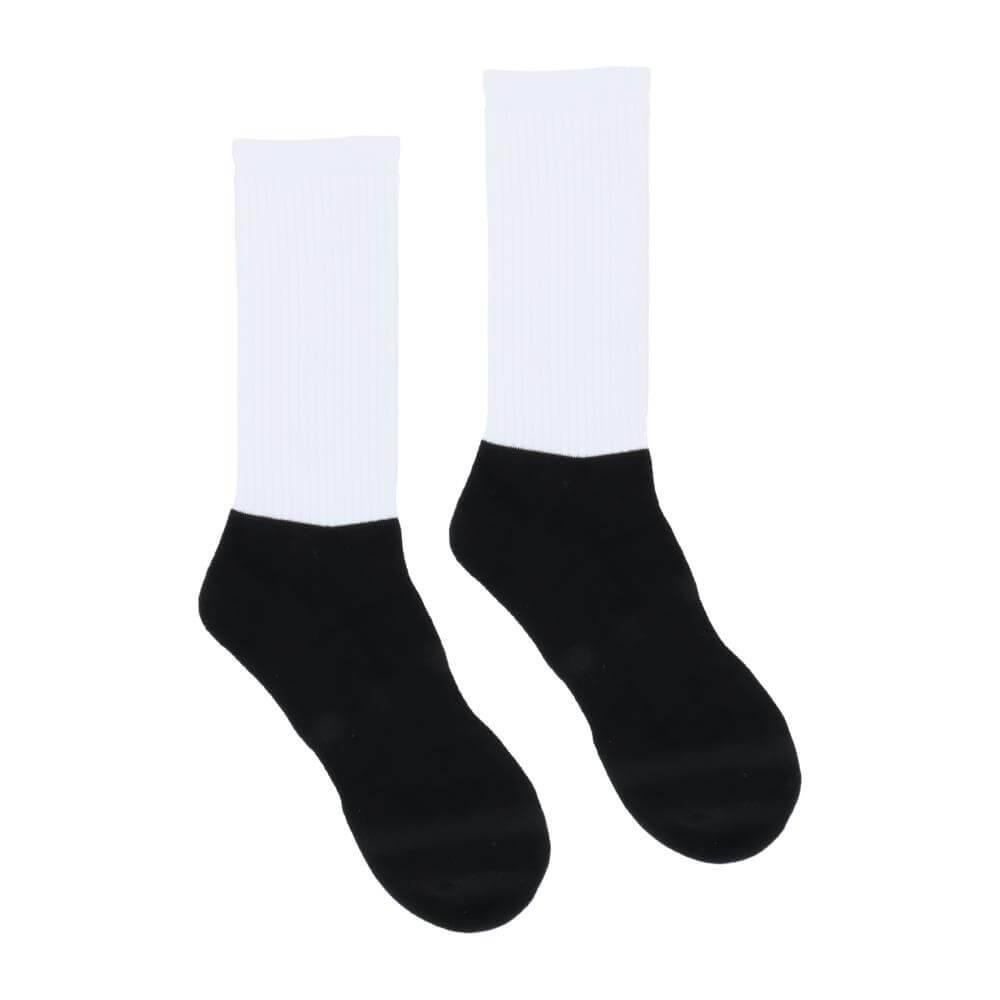 Sublimation socks with black foot - medium