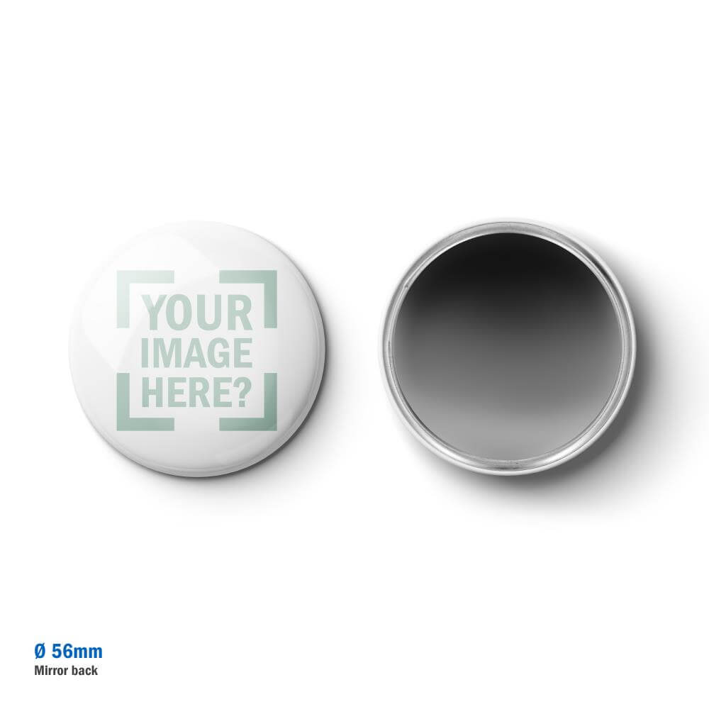 Mirror Button Ø56 mm Your Image Here