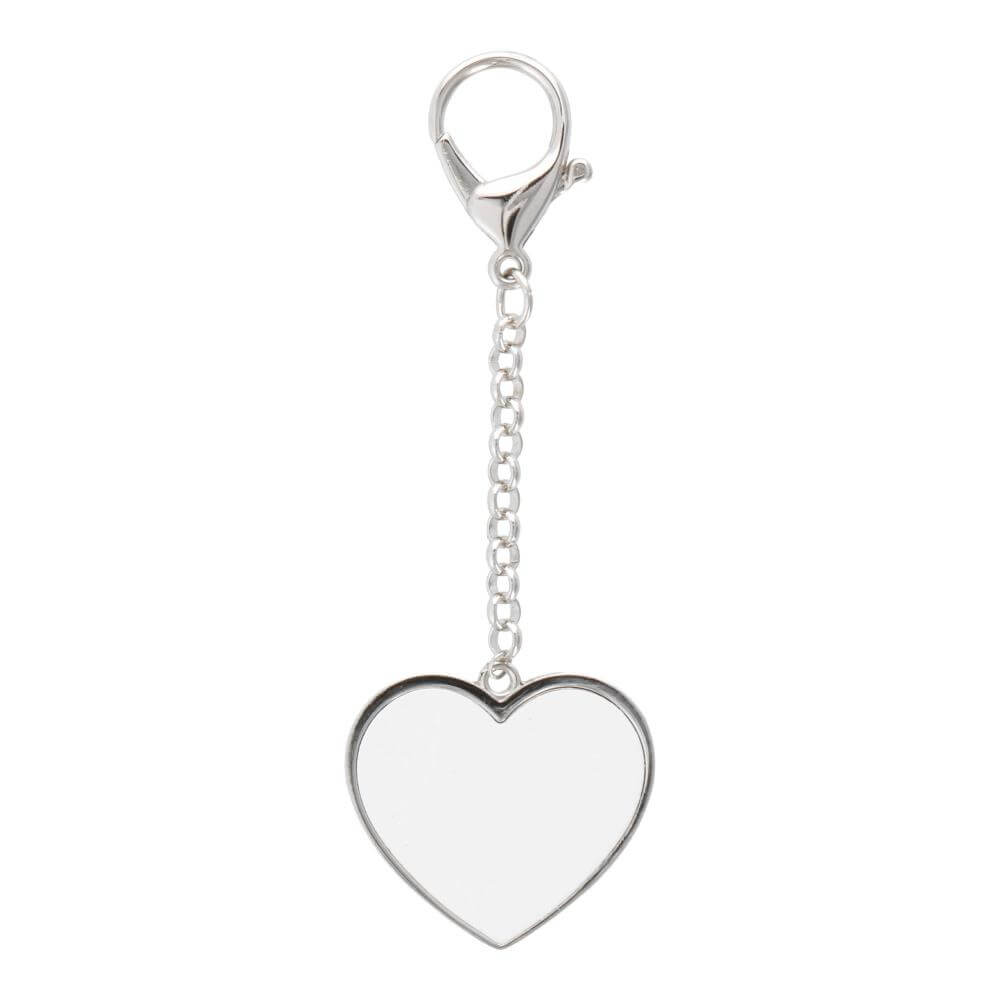 RENWILLS Sublimation Keychains Heart - Black