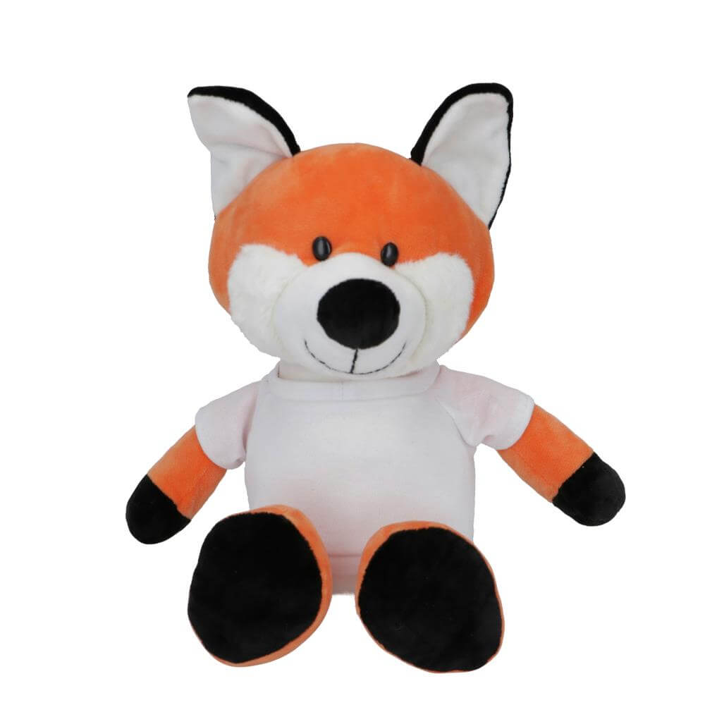 Plush Fox with Sublimation T-Shirt - 23 cm