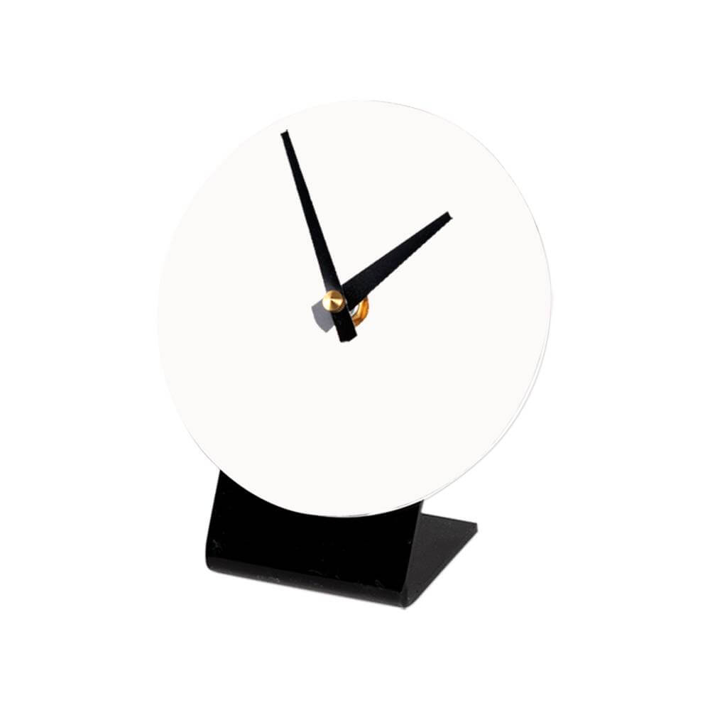 Unisub Desk Clock with Kit - Round with L-Bracket Stand