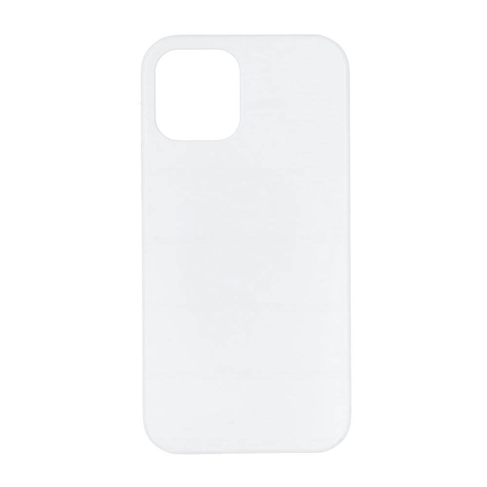 3D Apple iPhone 12 / 12 Pro Sublimation Case - Gloss White Backside View