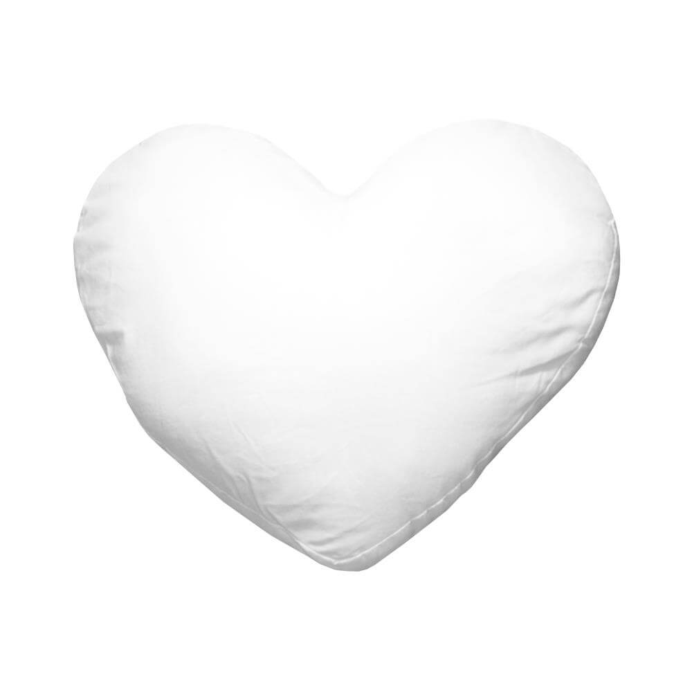 Sublimation Pillow Cover White Heart Shape - 44 x 38 cm
