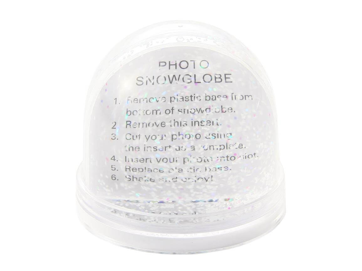 Photo Snow Globe Plastic with Snow Glitters - 3.5 x 3.0