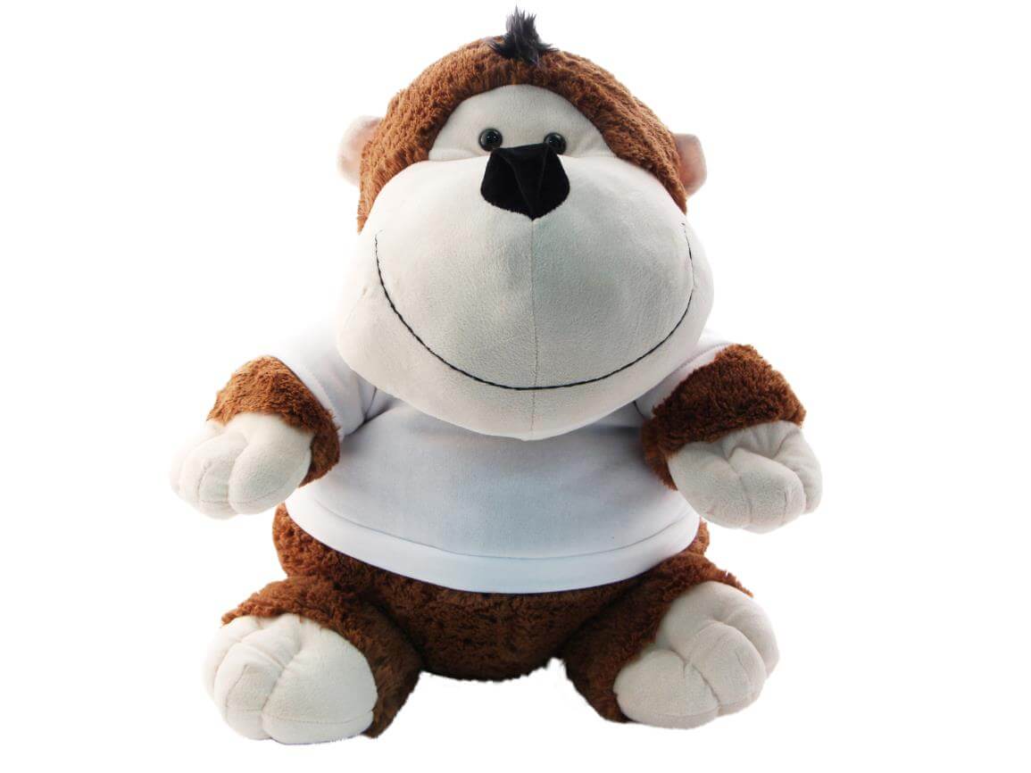 Sublimation Plush Monkey with T-Shirt - 50 cm