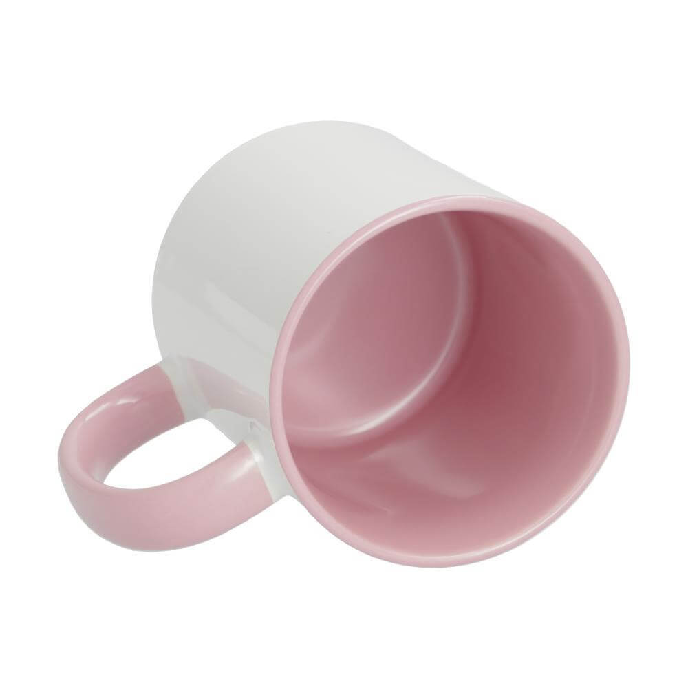 Sublimation Mug 11oz - inside & handle Pink Inside View