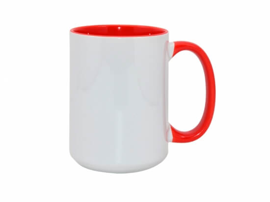 Sublimation Mug 15oz - inside & handle Red