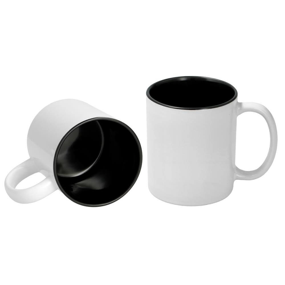Sublimation Mug 11oz - inside Black & handle White