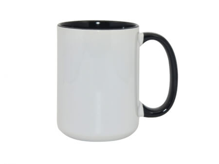 Sublimation Mug 15oz - inside & handle Black