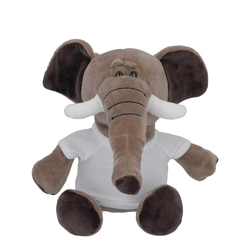 Plush Elephant with Sublimation T-Shirt - 23 cm