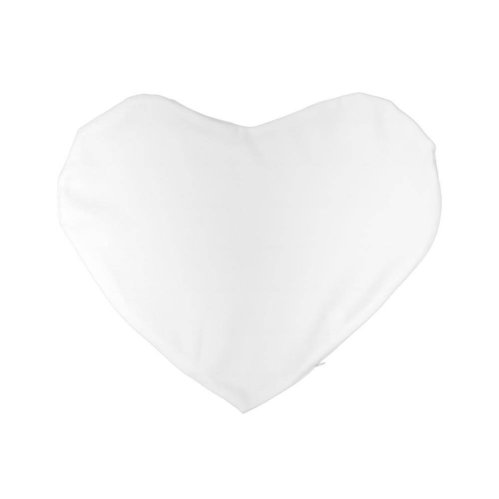 Sublimation Pillow Cover White Heart Shape - 44 x 38 cm Unfilled