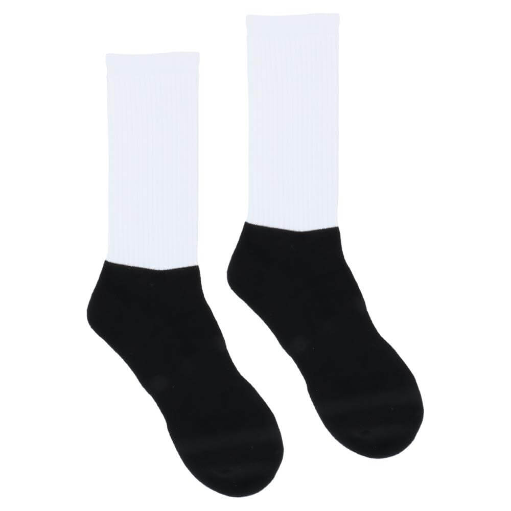 Sublimation socks with black foot - medium