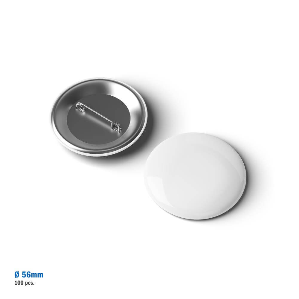 Pin Button Ø56 mm, Metal Back