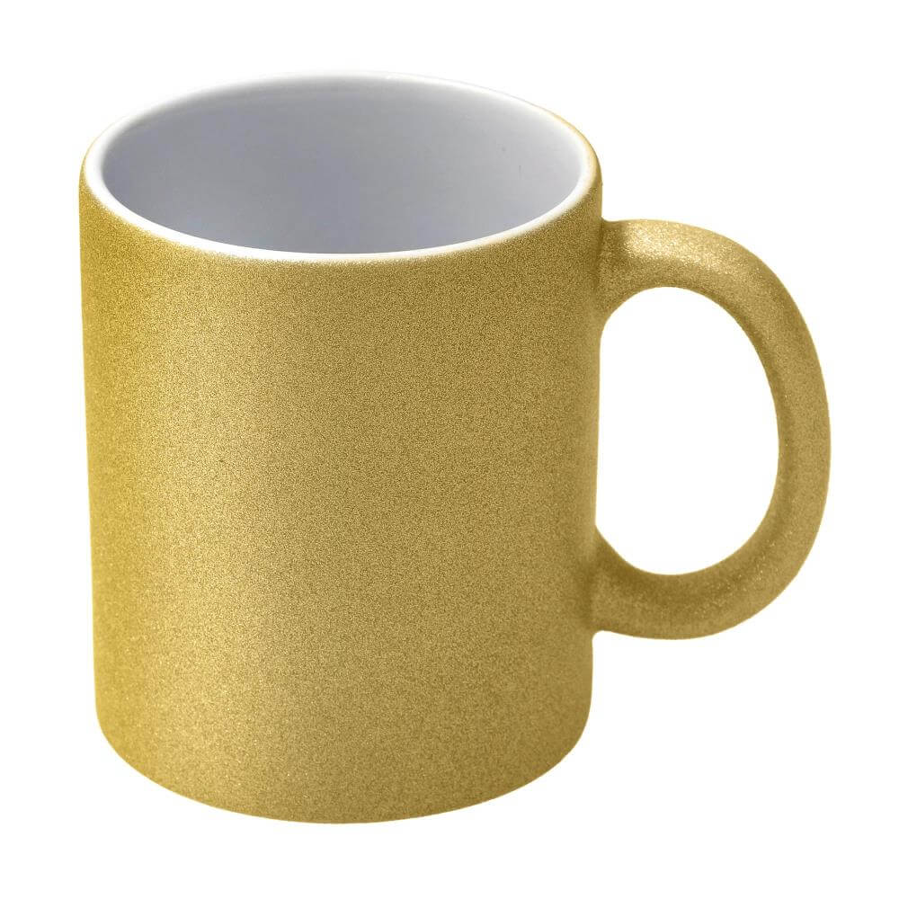 Sublimation Mug 11oz - Gold Glitter