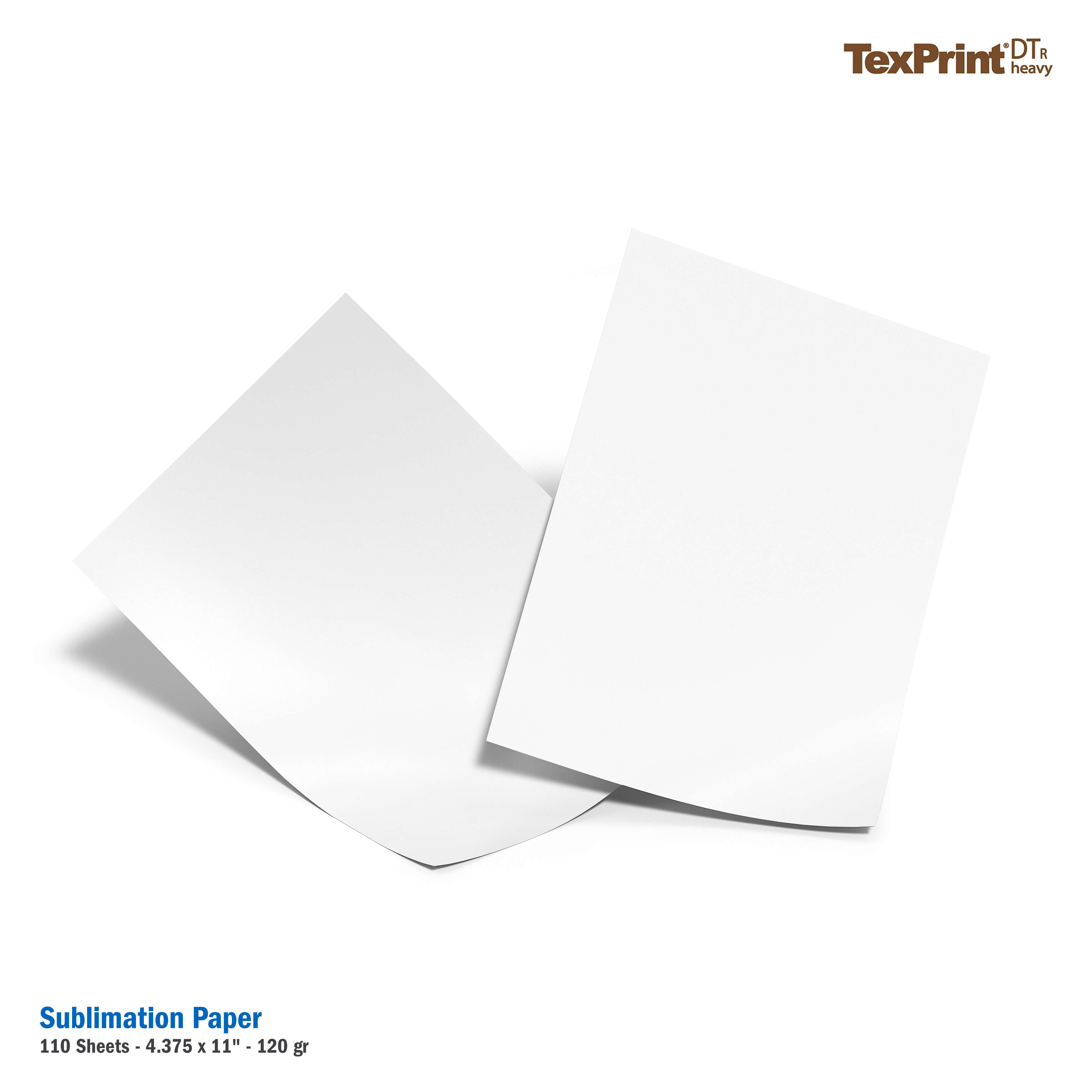 TexPrint®DTR Heavy Sublimation Mug Paper - 4.375 x 11" 120gsm 110 Sheets