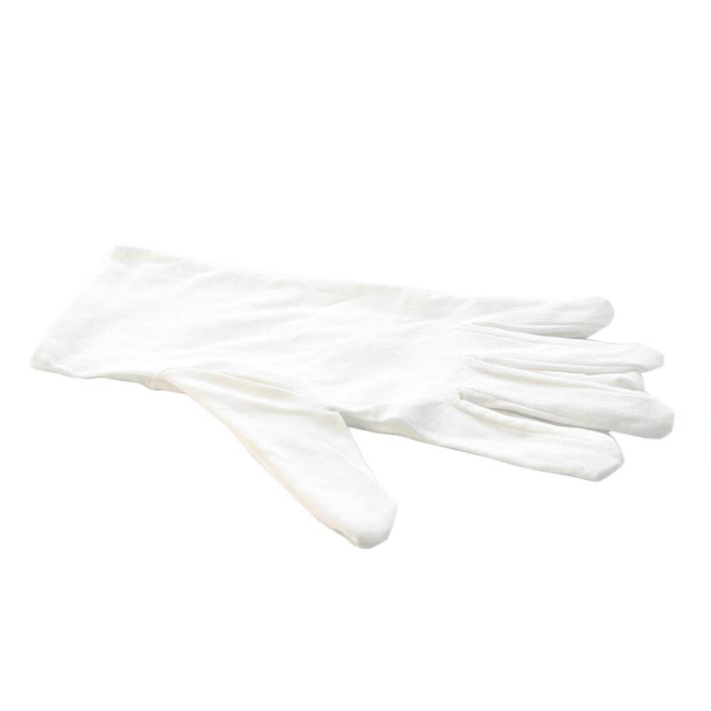 Thin White Cotton Gloves - L