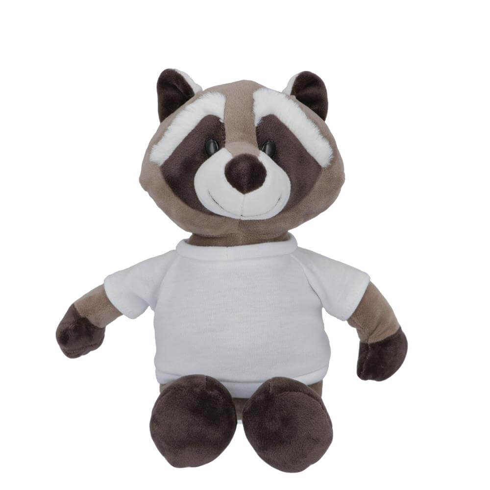 Plush Raccoon with Sublimation T-Shirt - 23 cm