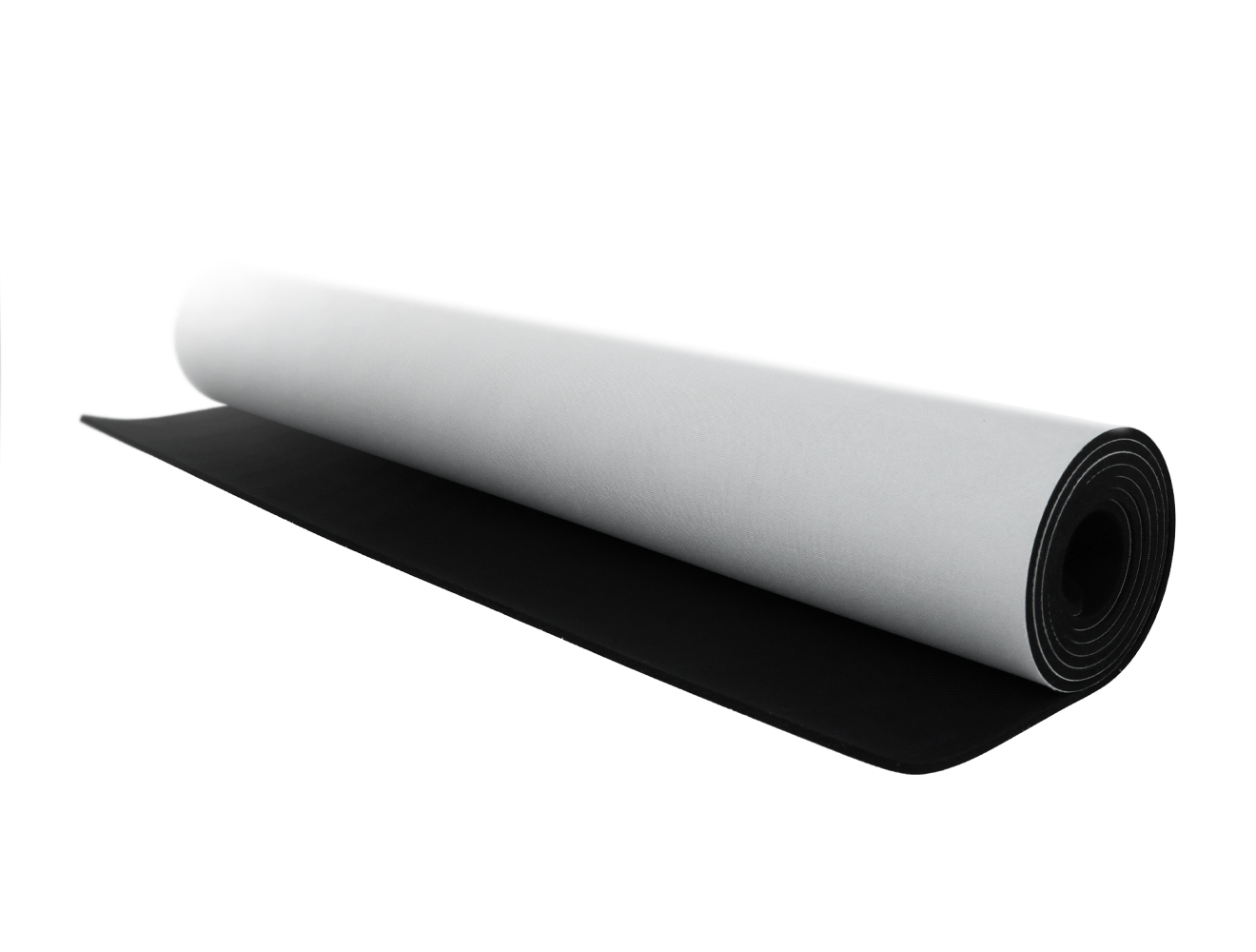 Tapis de Yoga en Caoutchouc Sublimation Noir/Blanc - 61 x 173 cm