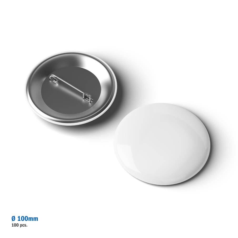 Pin Button Ø100 mm, Metal Back