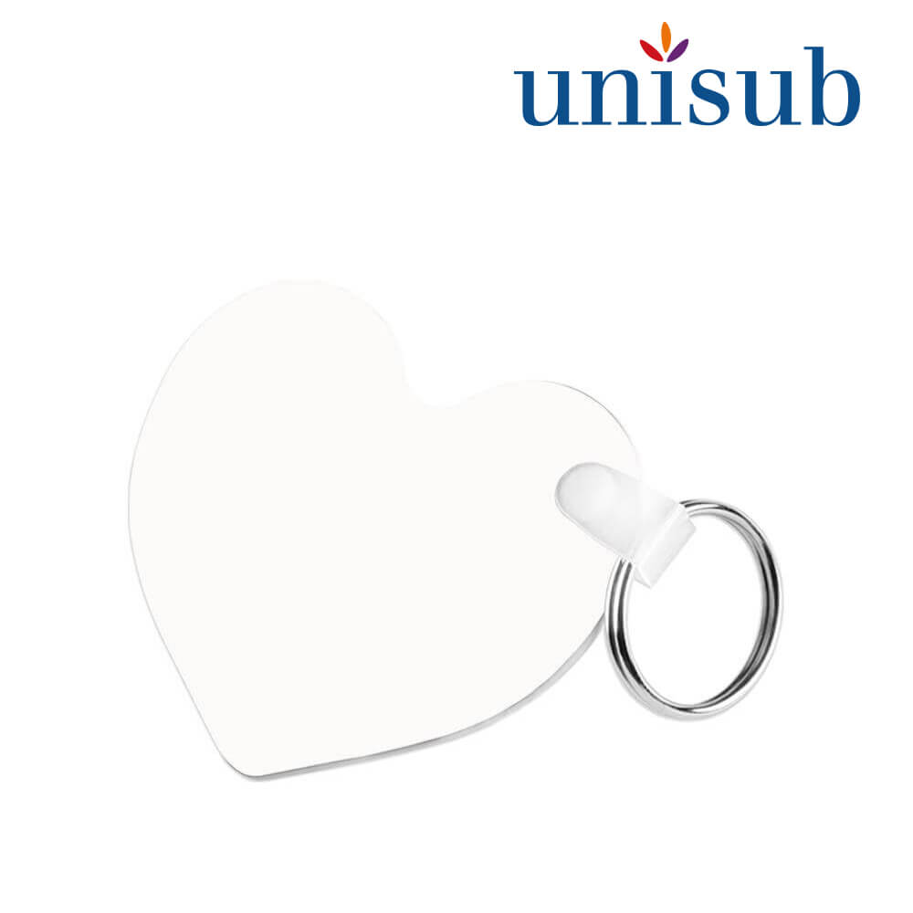 Unisub Sublimation Keychain - Heart 2 Sided