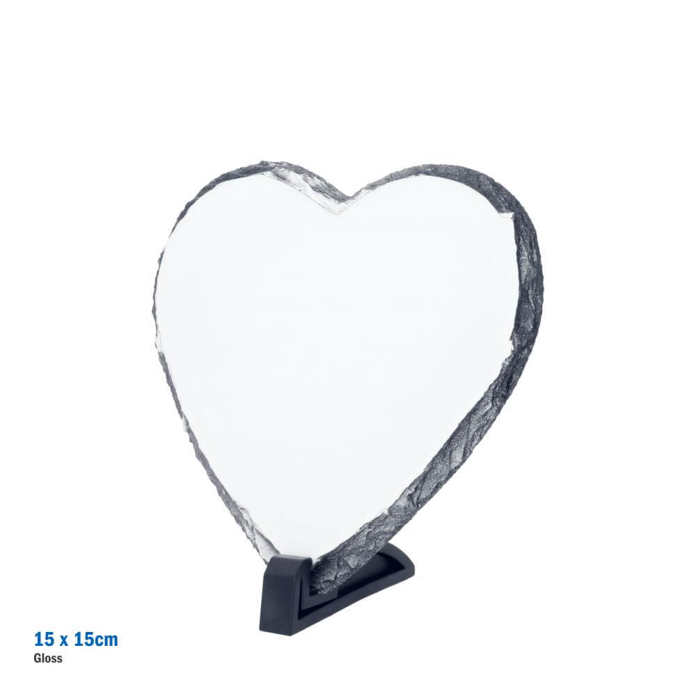Sublimation Photo Slate Heart Shaped, 15 x 15 cm - Gloss