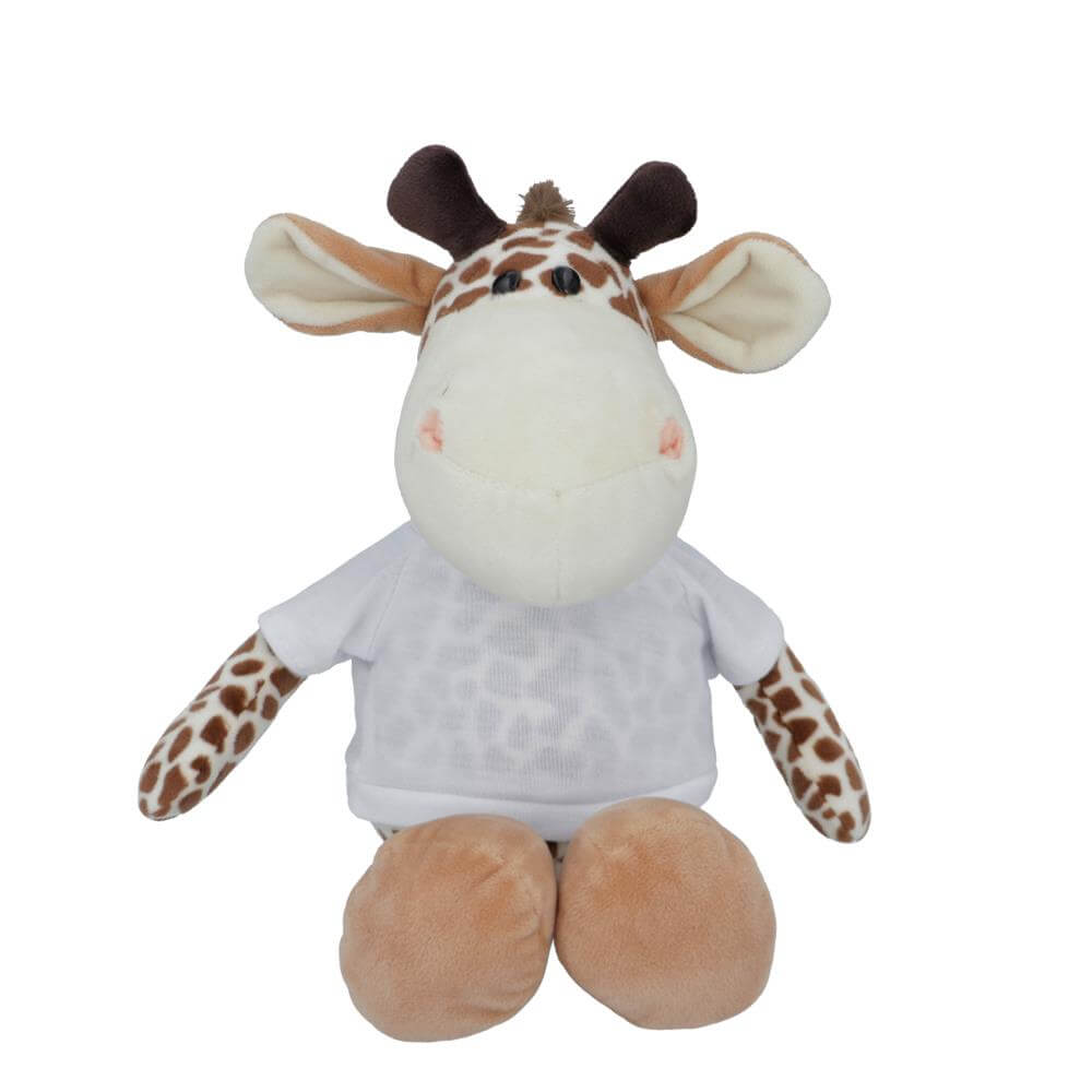 Plush Giraffe with Sublimation T-Shirt - 23 cm